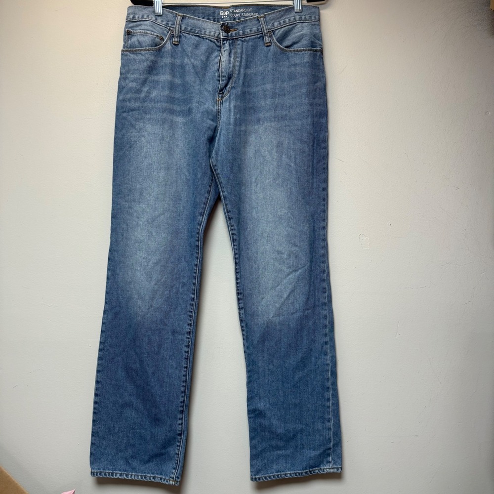 Gap‎ Standard Fit Jeans Mens 34x34 Blue Excellent Straight Leg Denim 9327